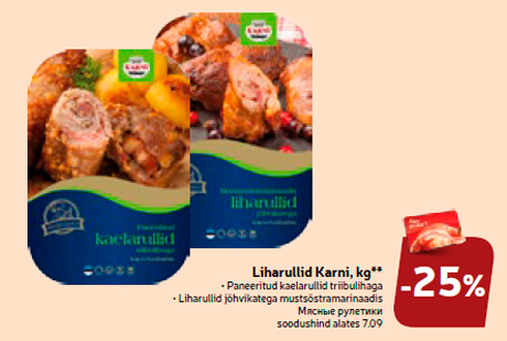 Liharullid Karni, kg**  -25%