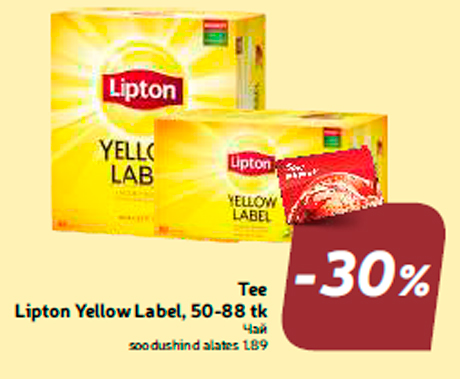 Tee Lipton Yellow Label, 50-88 tk  -30%