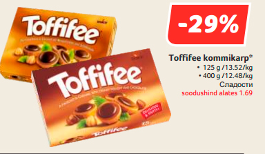 Toffifee kommikarp*  -29%