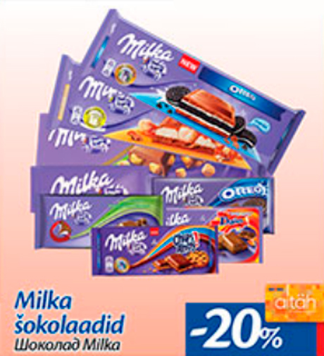 Milka šokolaad  -20%