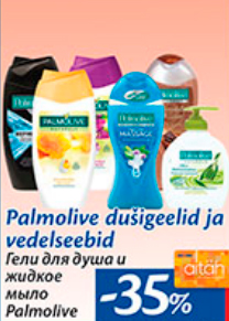 Palmolive dušigeelid ja vedelseebid  -35%