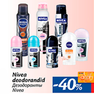 Nivea deodorandid  -40%