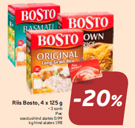 Riis Bosto, 4 x 125 g  -20%
