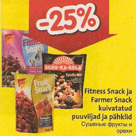 Fitness Snack ja Farmer Snack -25%