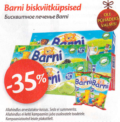 Barni biskviitküpsised  -35%