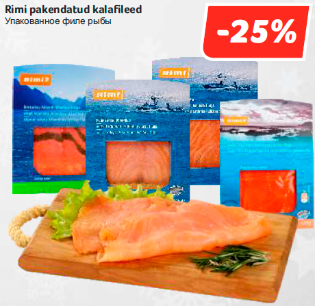 Rimi pakendatud kalafileed -25%