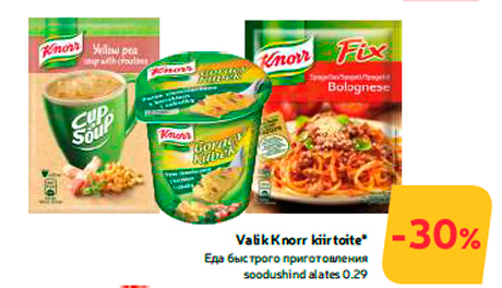 Valik Knorr kiirtoite* -30%