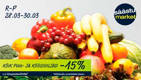 KÕIK PUU- JA KÖÖGIVILJAD  -15%