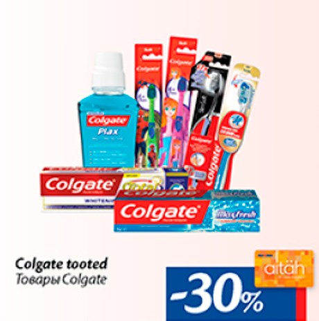 Colgate tooted  -30%