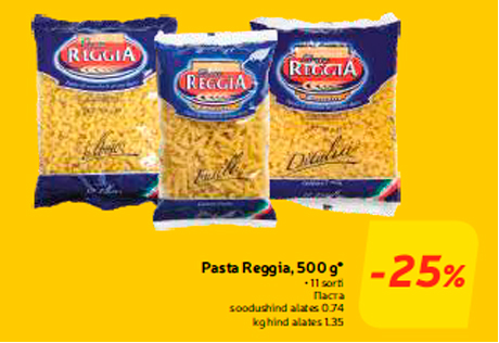 Pasta Reggia, 500 g* -25%