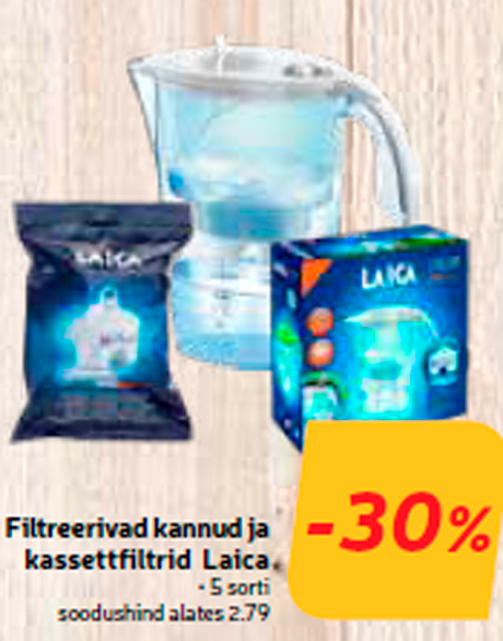 Filtreerivad kannud ja kassettfiltrid Laica  -30%
