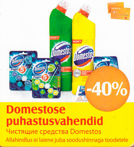 Domestose puhastusvahendid  -40%