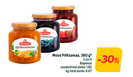 Moos Põltsamaa, 380 g*  -30%