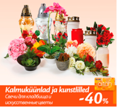 Kalmuküünlad ja kunstlilled  -40%