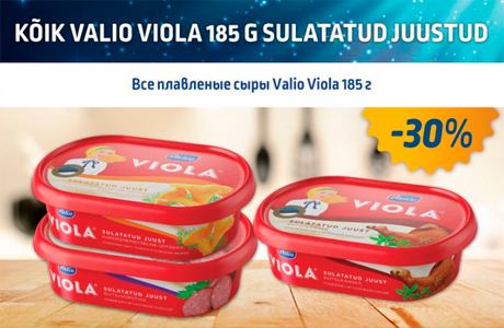 KÕIK VALIO VIOLA 185 G SULATATUD JUUSTUD  -30%