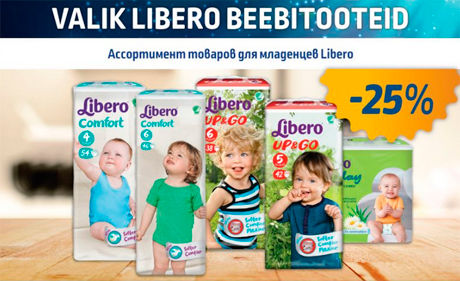 VALIK LIBERO BEEBITOOTEID  -25%