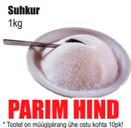 Suhkur 1kg  -  PARIM HIND 
