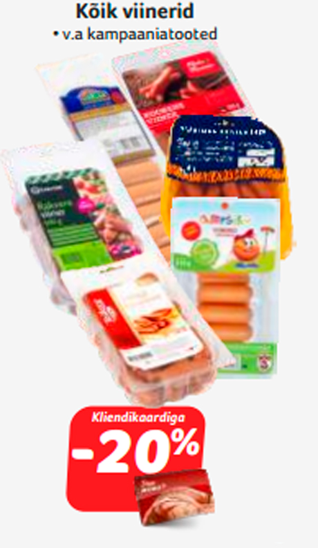 Kõik viinerid  -20%