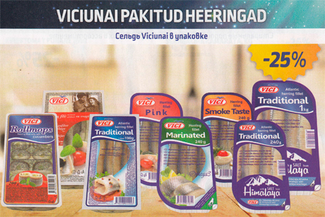 VICIUNAI PAKITUD HEERINGAD  -25%