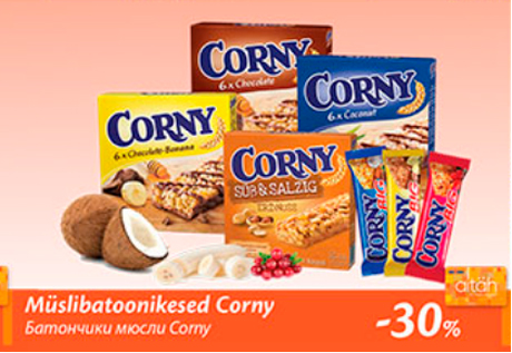 Müslibatoonikesed Corny  -30%