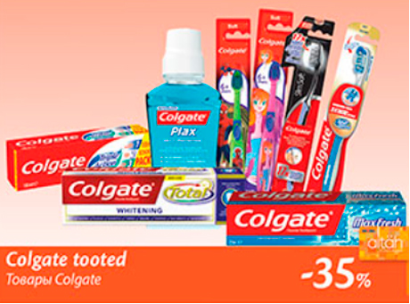 Colgate tooted  -35%