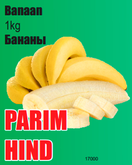 Banaan, 1kg  - PARIM HIND