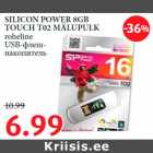 Allahindlus - SILICON POWER 8GB TOUCH T02 MÄLUPULK roheline