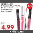 Allahindlus - MAYBELLINE COLOR SENSATIONAL HUULELÄIGE erinevad toonid