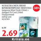 Allahindlus - SCHAUMA MEN FRESH KINKEKOMPLEKT MEESTELE šampoon Mint Fresh 250ml + dušigeel Fa Cool 250ml 