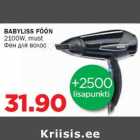 Allahindlus - BABYLISS FÖÖN 2100W, must