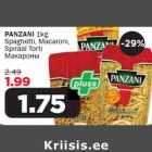 Allahindlus - PANZANI 1kg Spaghetti, Macaroni,Spiraal Torti