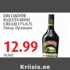 IIRI LIKÖÖR BAILEYS IRISH CREAM 17% 0,7L