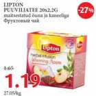 LIPTON PUUVILJATEE 20x2,2G maitsestatud õuna ja kaneeliga 