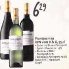 Allahindlus - Prantsusmaa KPN vein B & G, 0,75cl . Cutes du Rhone Passeport Syrah - Grеnасhе, l4% . Bordeaux Вlаnс
Passeport, l2%  . Bordeaux Passeport, 13,5%