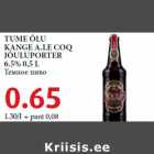 TUME ÕLU
KANGE A.LE COQ
JÕULUPORTER
6.5% 0,5 L