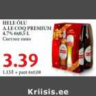 HELE ÕLU
A.LE COQ PREMIUM
4.7% 6x0,5 L