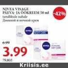 Allahindlus - NIVEA VISAGE
PÄEVA- JA ÖÖKREEM 50 ml