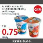 Allahindlus - SAAREMAA SAARE
JOGURTIKREEM 400 g