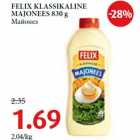 Allahindlus - FELIX KLASSIKALINE
MAJONEES 830 g