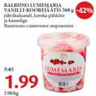 Allahindlus - BALBIINO LUMEMARJA
VANILLI-KOOREJÄÄTIS 500 g