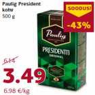 Allahindlus - Paulig President
kohv
500 g