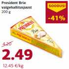 Allahindlus - President Brie
valgehallitusjuust
200 g