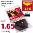 Allahindlus - Maks&Moorits
kanepi verivorst
500 g