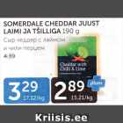 Allahindlus - SOMERDALE CHEDDAR JUUST LAIMI JA TŠILLIGA 190 G