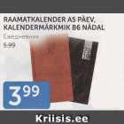 RAAMATKALENDER A5 PÄEV, KALENDERMÄRKMIK B6 NÄDAL