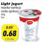 Allahindlus - Light jogurt maasika-vaarika ja virsiku-aprikoosi 400g