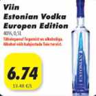 Allahindlus - Viin Estonian Vodka Europen Edition, 40%, 0,5l