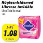 Allahindlus - Hügieenisidemed Libresse Invisible,10tk