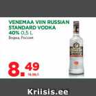 VENEMAA VIIN RUSSIAN
STANDARD VODKA