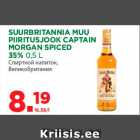 SUURBRITANNIA MUU
PIIRITUSJOOK CAPTAIN
MORGAN SPICED